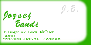 jozsef bandi business card